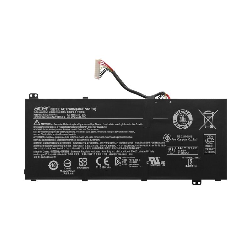 61.9Wh Acer AC17A8M 3ICP7/61/80 Battery