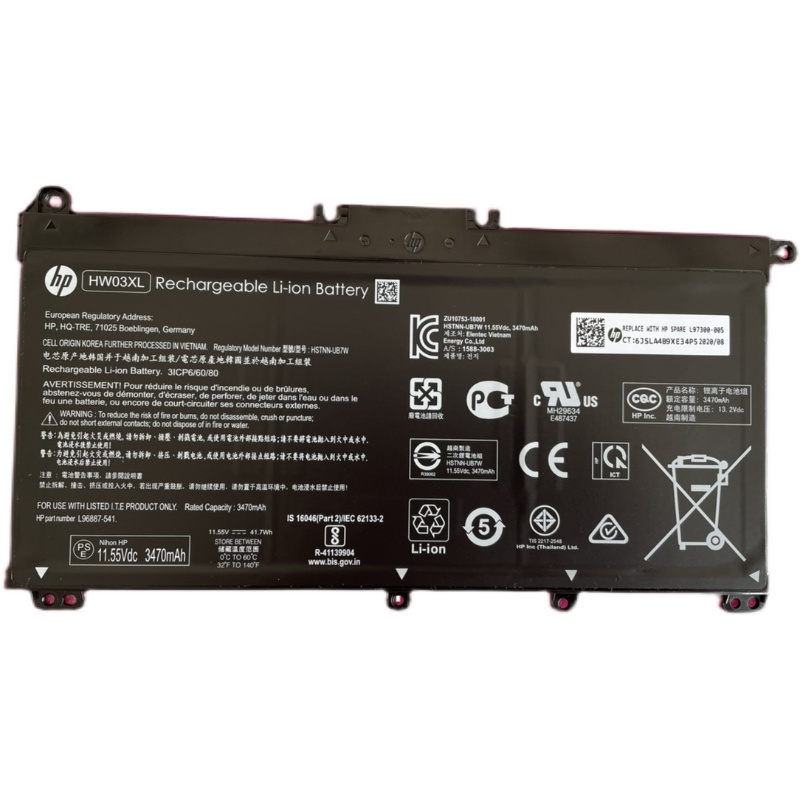 41Wh HP HSTNN-OB2A HW03041XL Battery