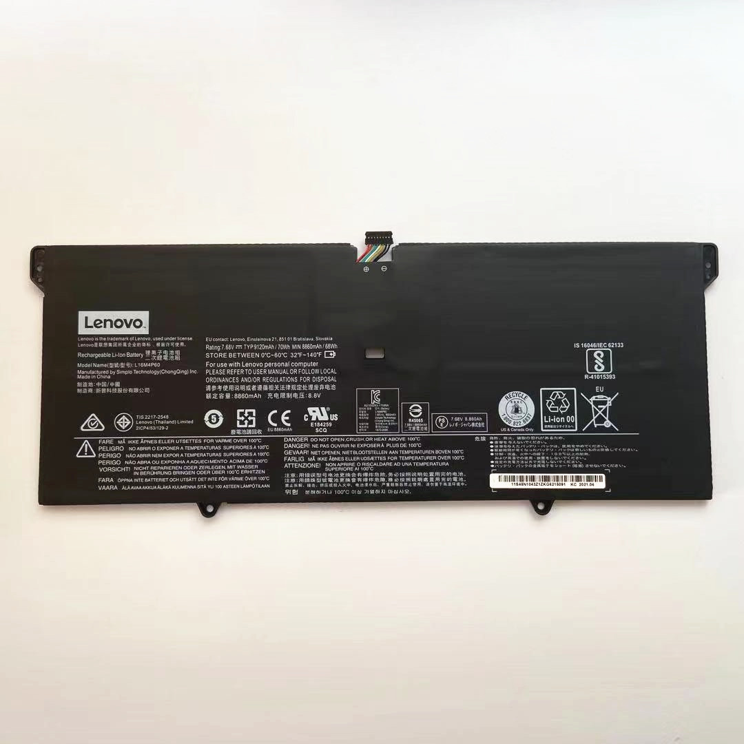 70Wh Lenovo Yoga 6 Pro-13IKB Battery 7.68V 9120mAh