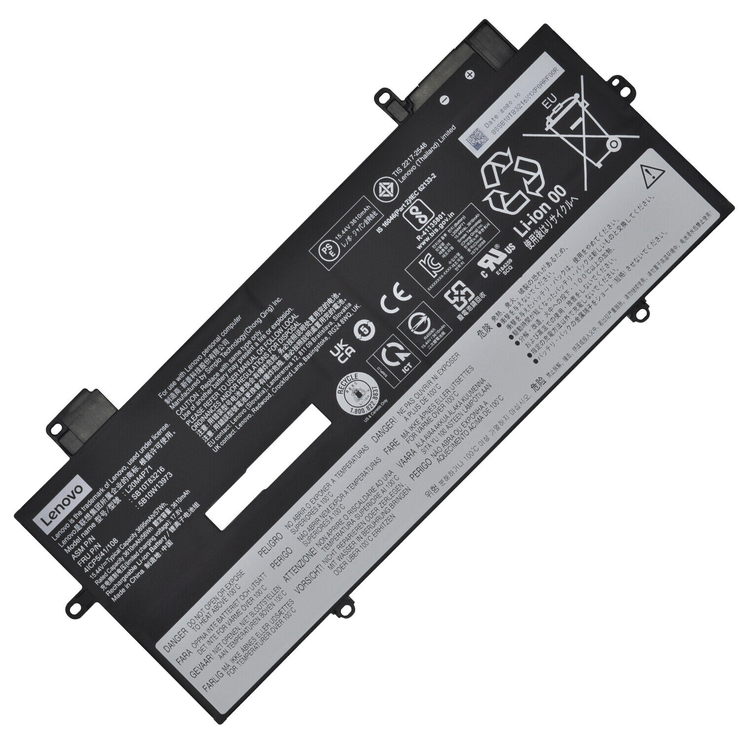 57Wh Genuine Lenovo ThinkPad X1 Carbon G9 20XW004SCA Battery