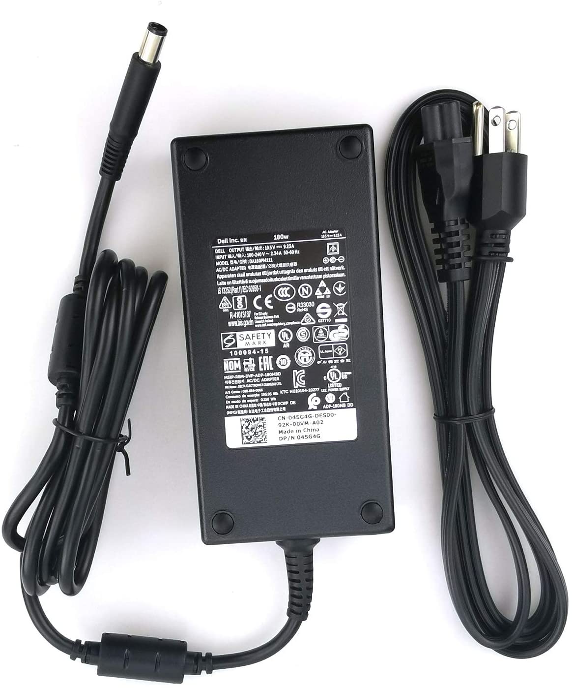 Dell Alienware 17 R5 180W Charger AC Power Adapter Cord