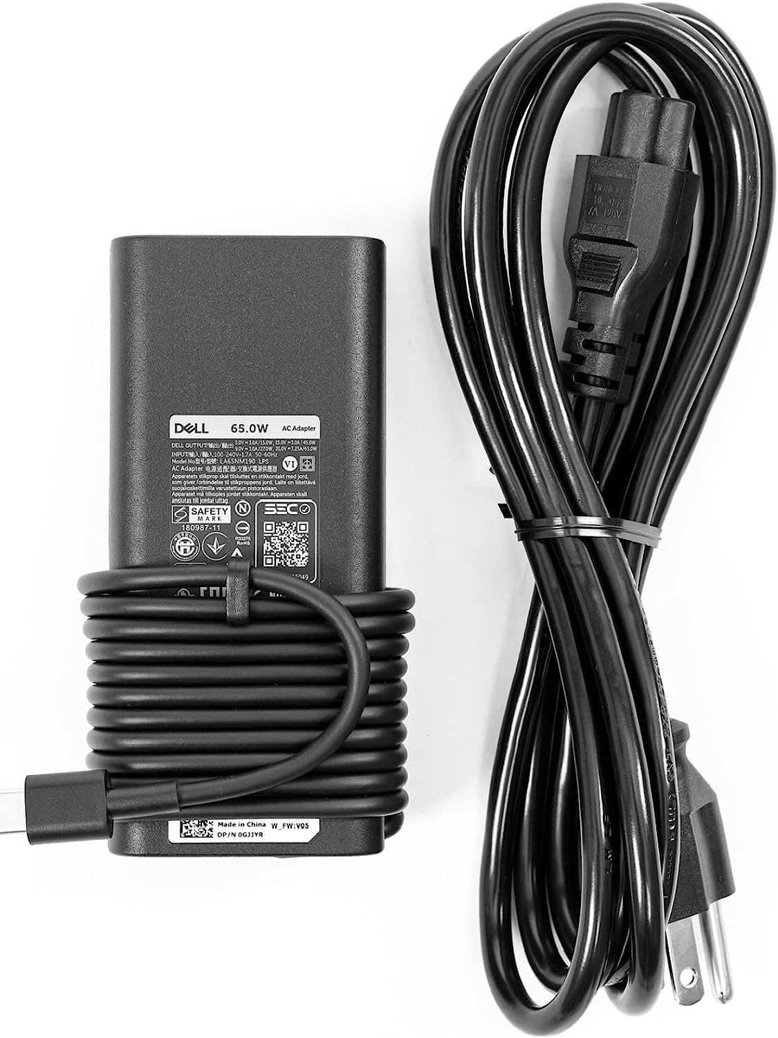 Slim USB-C 65W Dell Latitude 13 7390 (G2MJM) Charger AC Adapter Power Cord