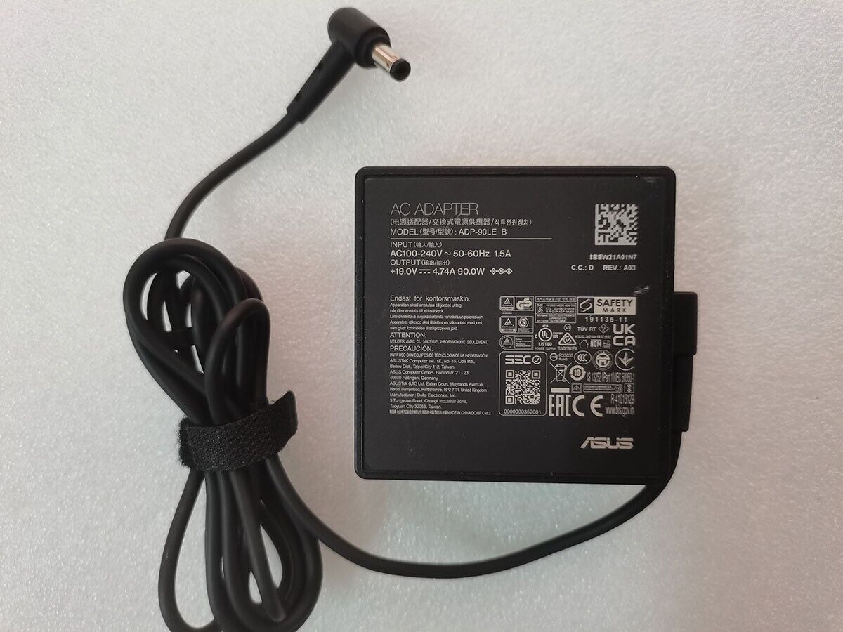 90W Asus VivoBook 15 OLED M1503QA-L1056W AC Adapter Charger Power Cord