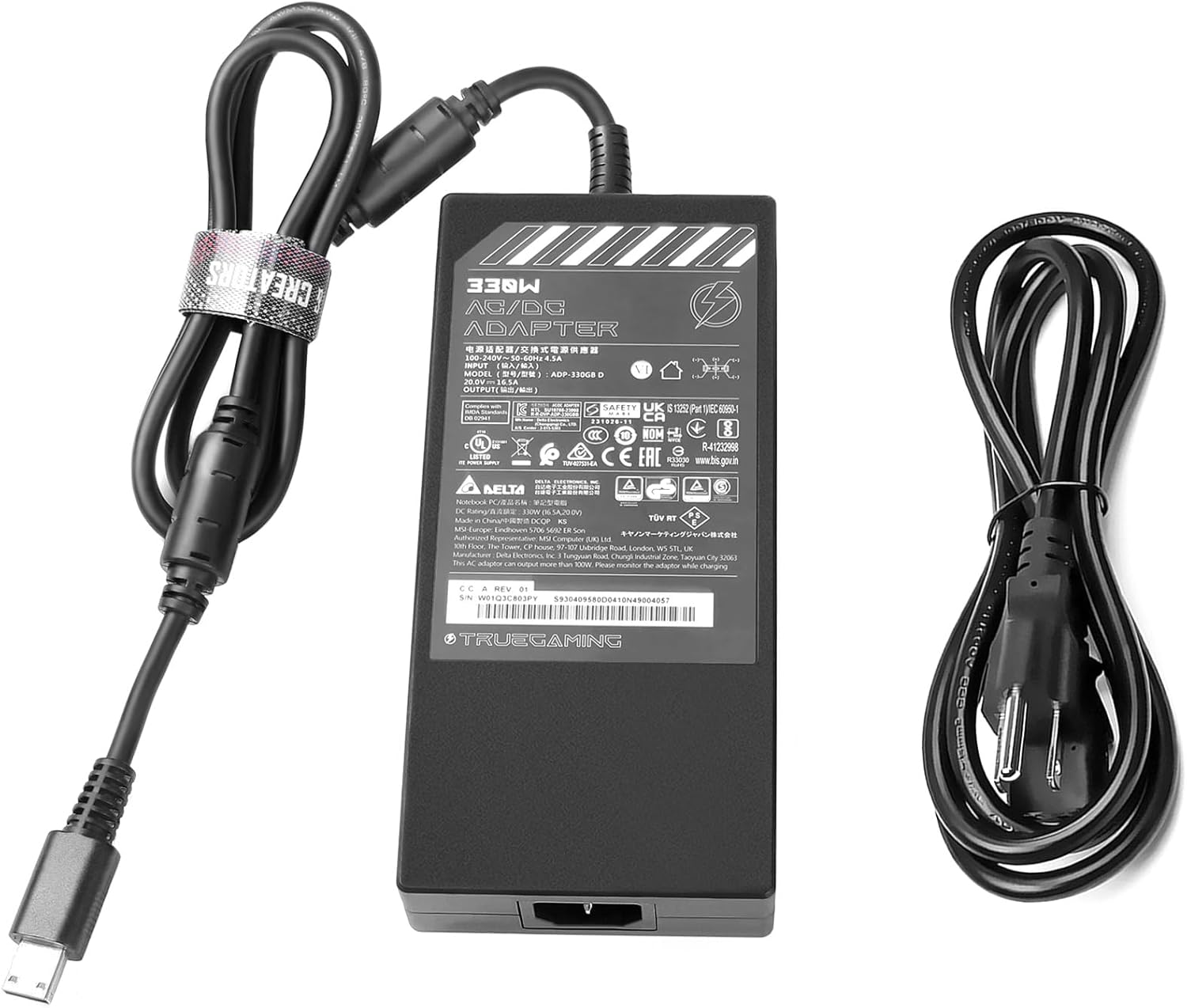 330W MSI Vector GP78 HX 13VH-236 AC Power Adapter Charger