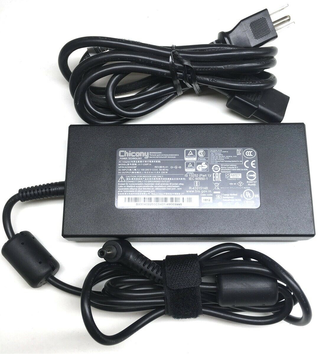 230W MSI Creator 15 A10SGS-040 Charger AC Adapter Power Cord